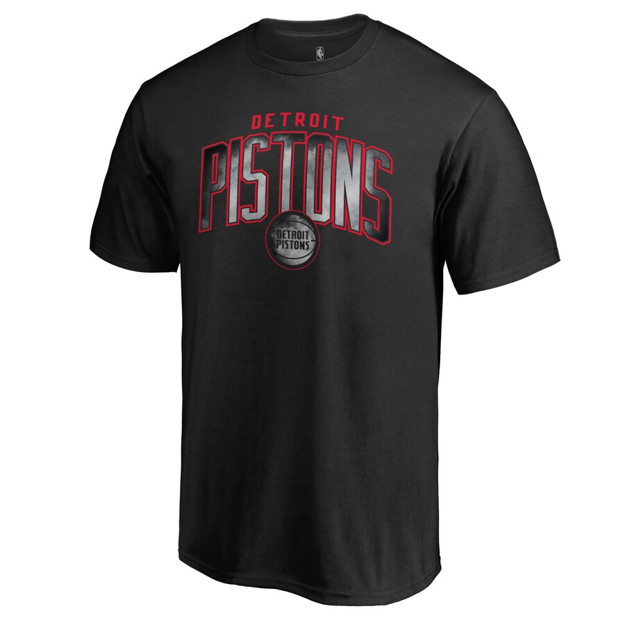 Men's Detroit Pistons Black Arch Smoke T-Shirt