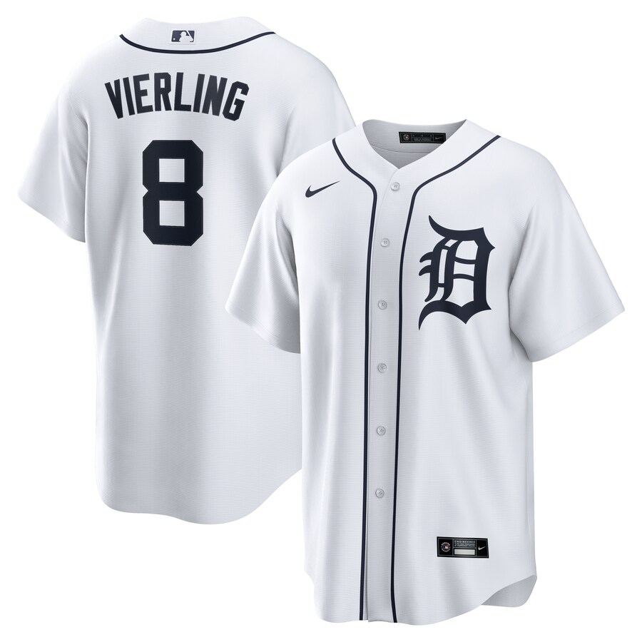 Men's Detroit Tigers Matt Vierling Nike White Home Replica Jersey