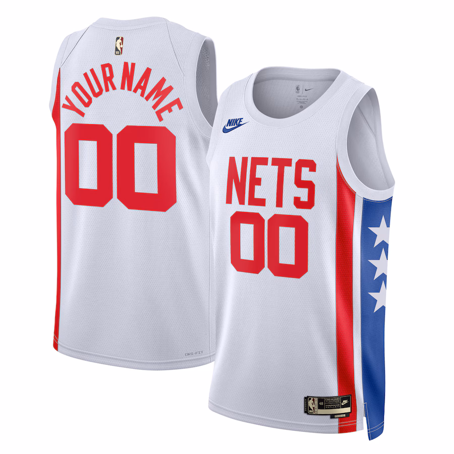 Unisex Brooklyn Nets Nike White 2022/23 Custom Swingman Jersey - Classic Edition