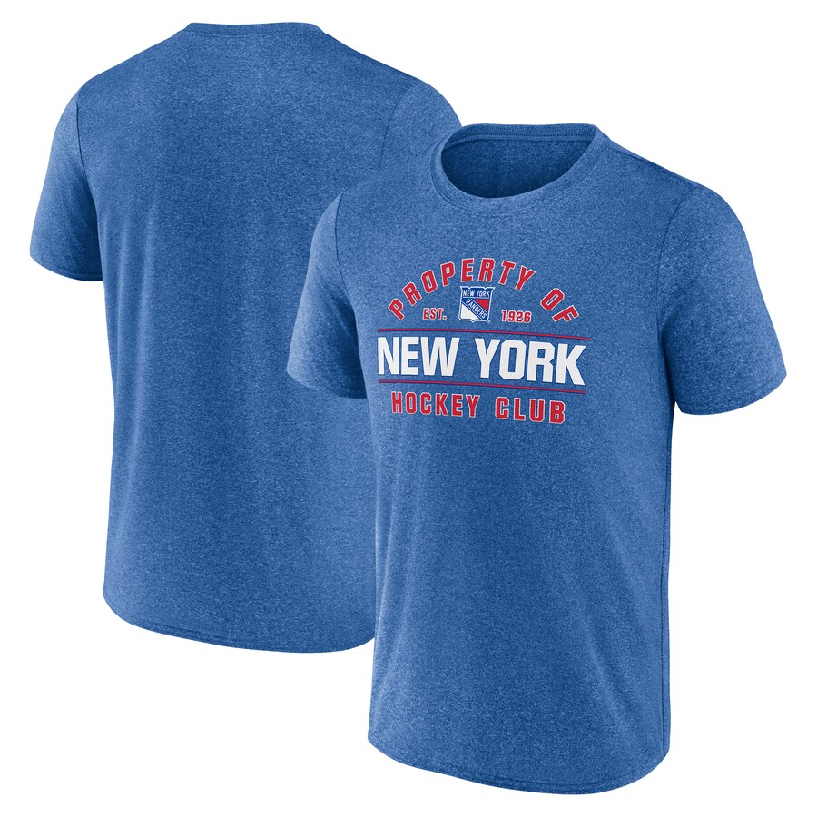 Men's New York Rangers Fanatics Heather Blue Property Of T-Shirt
