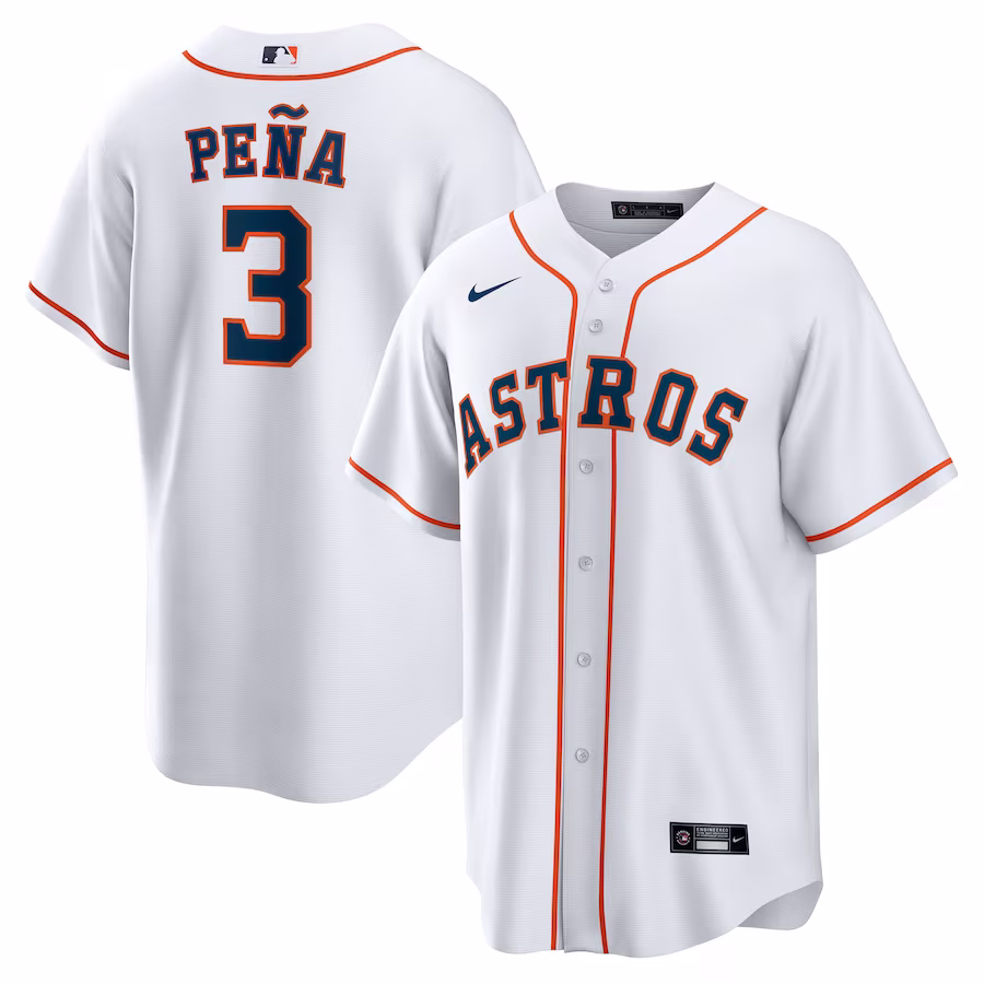 Men's Houston Astros Jeremy Peña Nike White Home Replica Jersey
