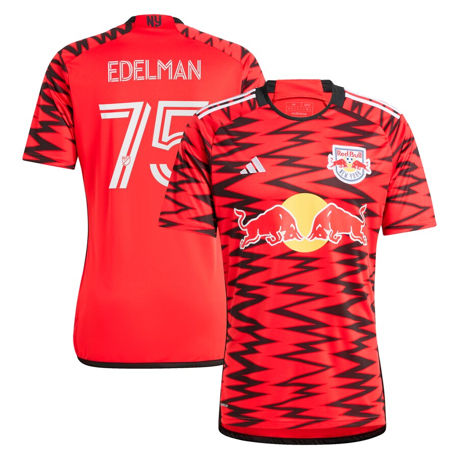 Men's New York Red Bulls Daniel Edelman adidas Red 2024 Legacy Replica Player Jersey