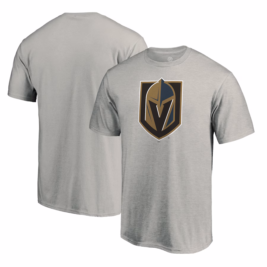 Men's Vegas Golden Knights Heather Gray Primary Logo T-Shirt