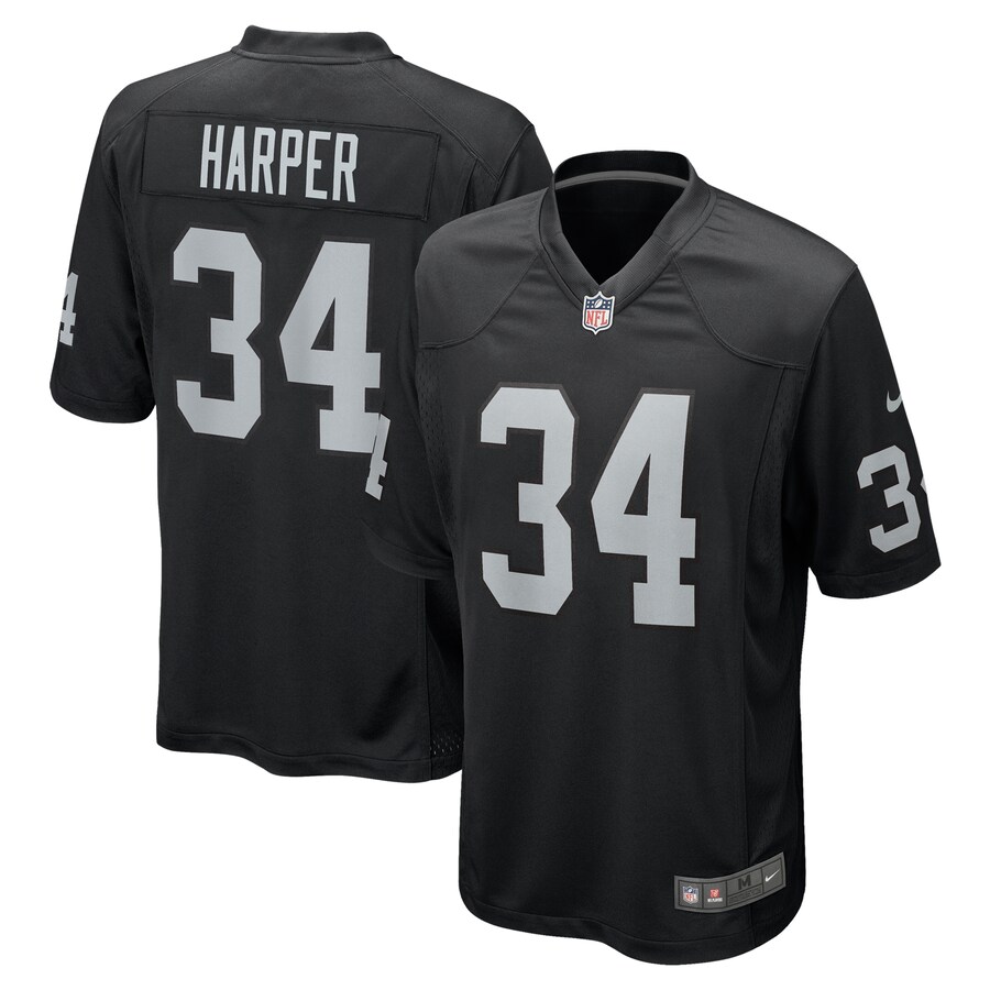 Men's Las Vegas Raiders Thomas Harper Nike Black Team Game Jersey