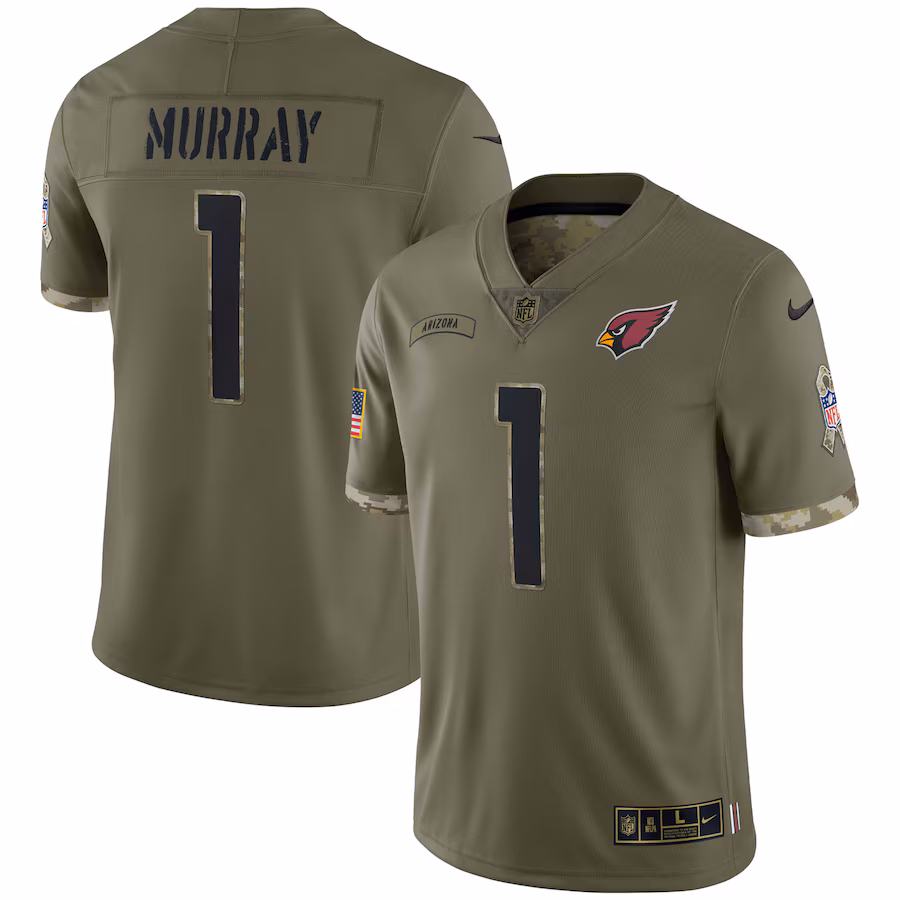 Men's Arizona Cardinals Kyler Murray Nike Olive Salute To Service Limited Jersey
