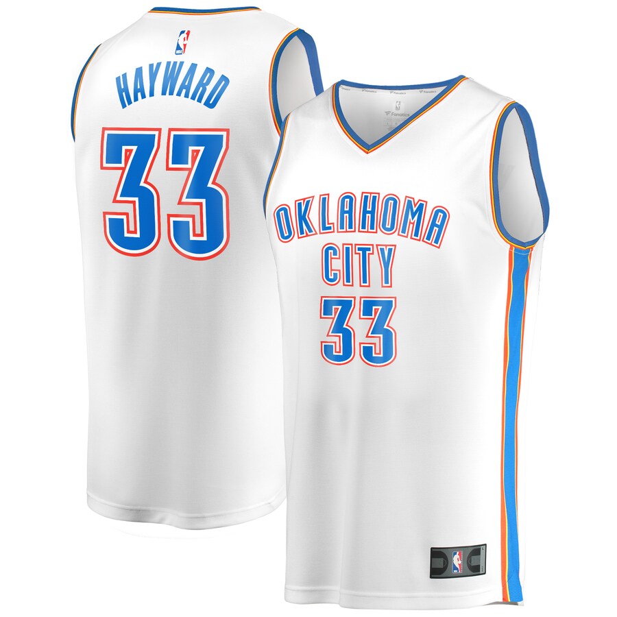 Men's Oklahoma City Thunder Gordon Hayward Fanatics White Fast Break Player Jersey - Association Edition