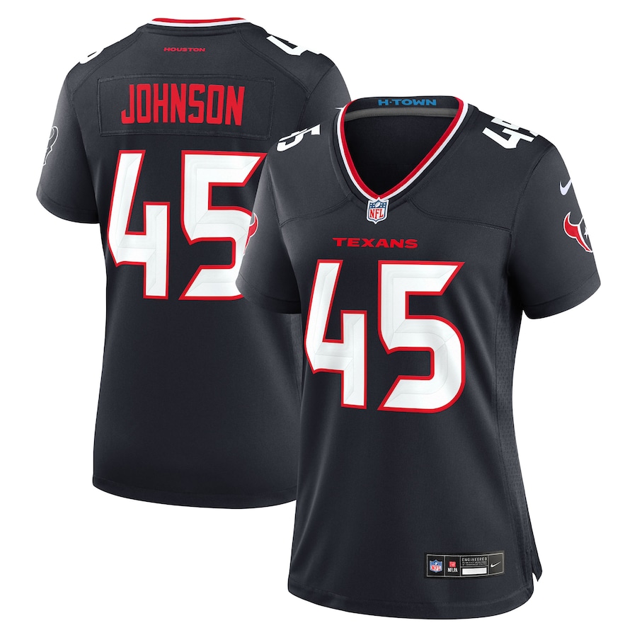 Women's Houston Texans Jakob Johnson Nike Navy Team Game Jersey