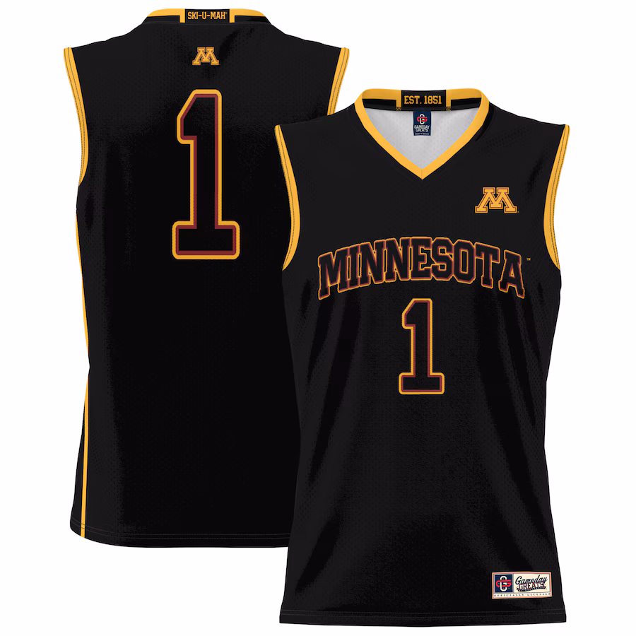 #1 Minnesota Golden Gophers GameDay Greats Youth Lightweight Basketball Jersey - Black