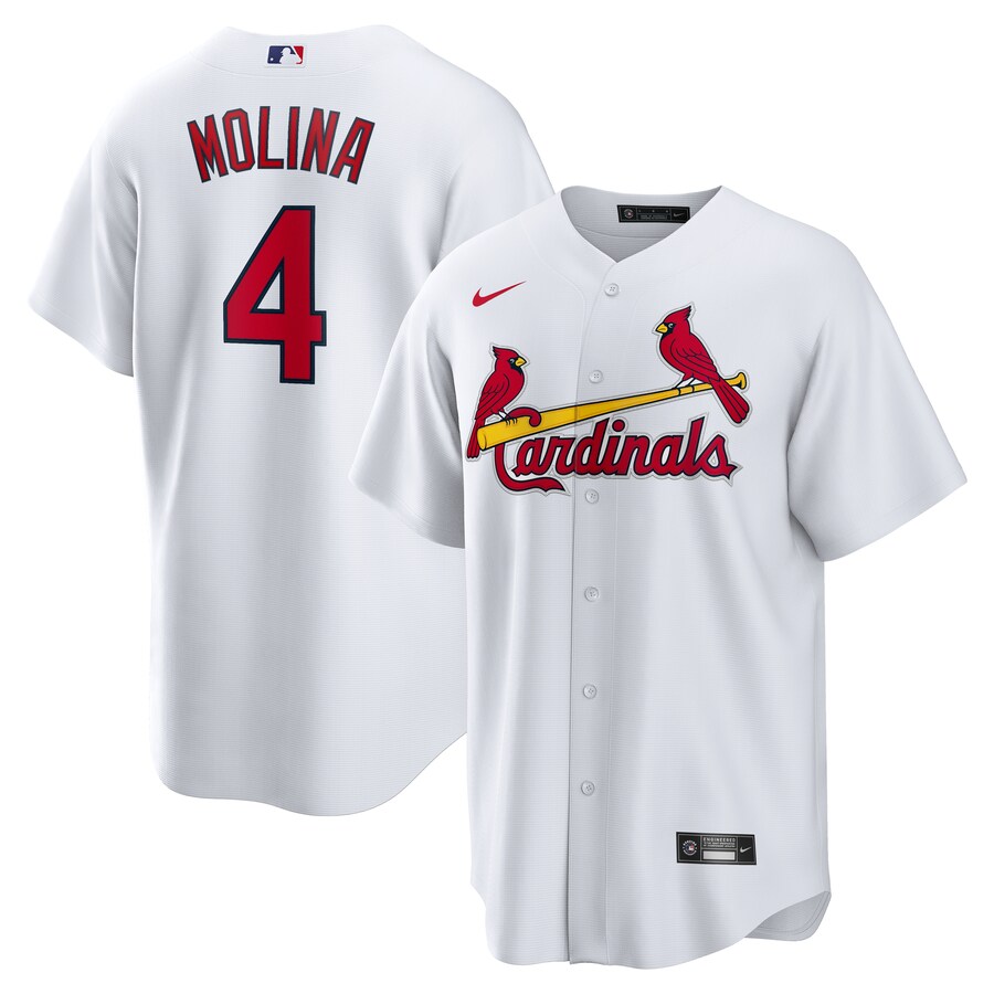 Men's St. Louis Cardinals Yadier Molina Nike White Home Replica Retired Player Jersey