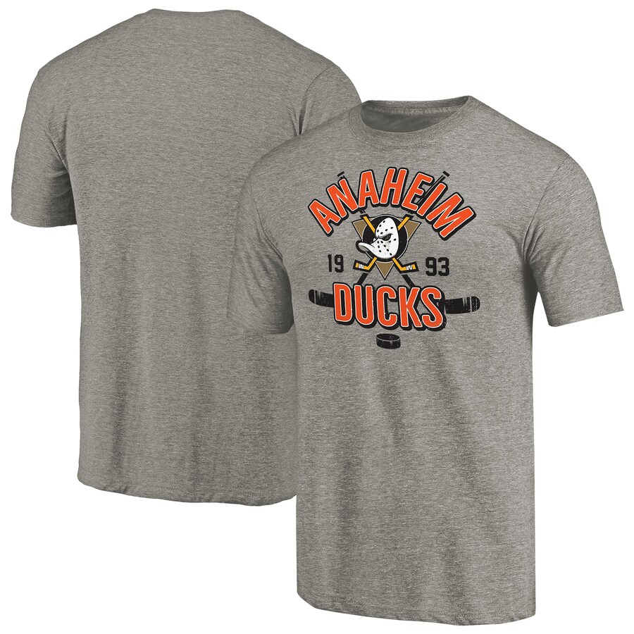 Men's Anaheim Ducks Gray Hometown Collection Tri-Blend T-Shirt
