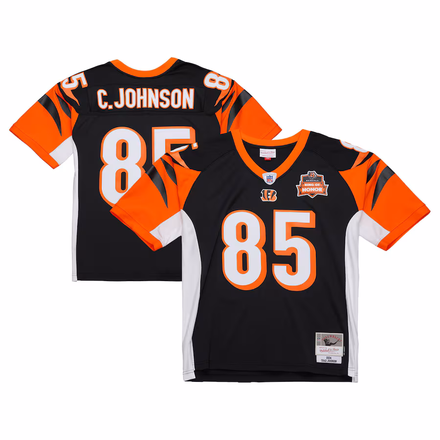 Men's Cincinnati Bengals Chad Johnson Mitchell & Ness Black 2004 Legacy Replica Jersey