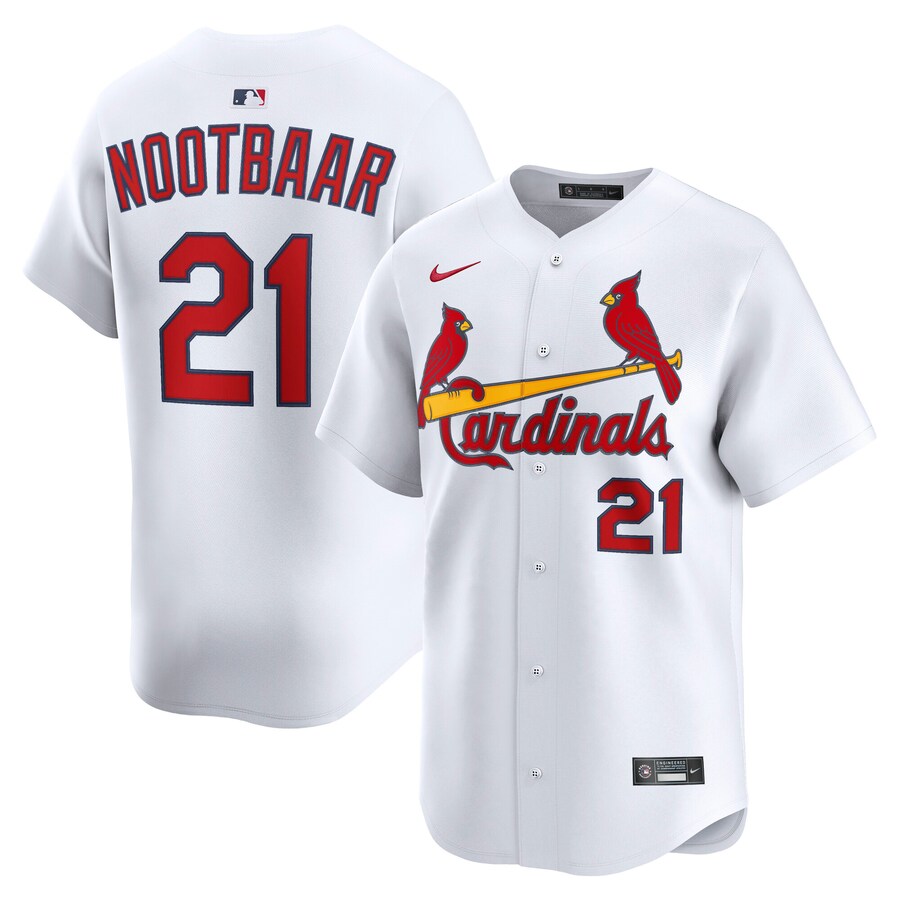Men's St. Louis Cardinals Lars Nootbaar Nike White Alternate Limited Player Jersey