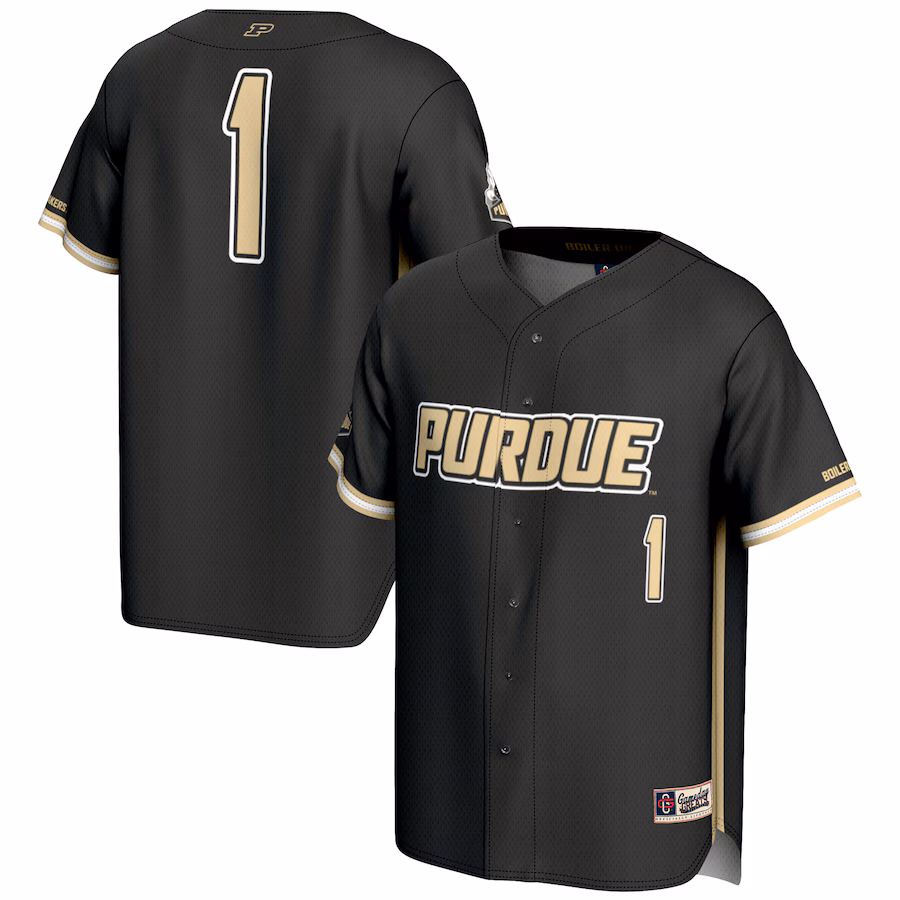 Unisex GameDay Greats #1 Gold Purdue Boilermakers Lightweight Baseball Jersey