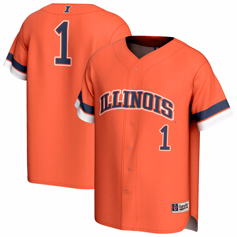 Unisex GameDay Greats #1 Orange Illinois Fighting Illini Collegiate Baseball Fashion Jersey