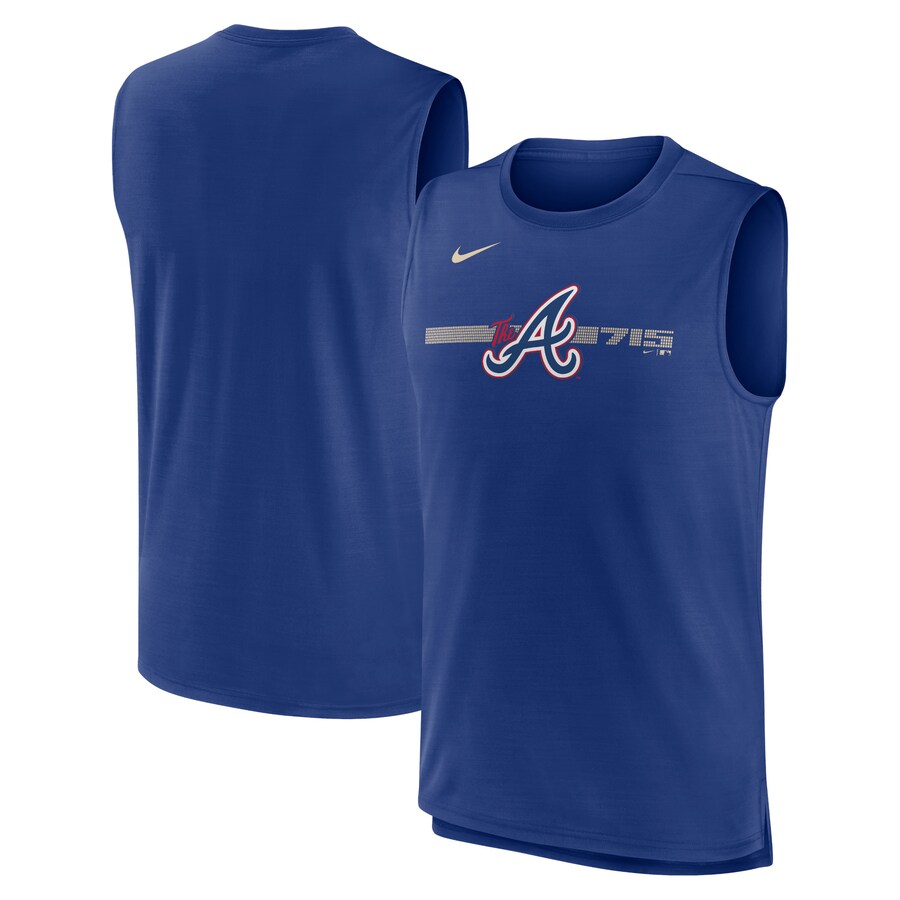 Men's Atlanta Braves Nike Royal City Connect Muscle Tank Top
