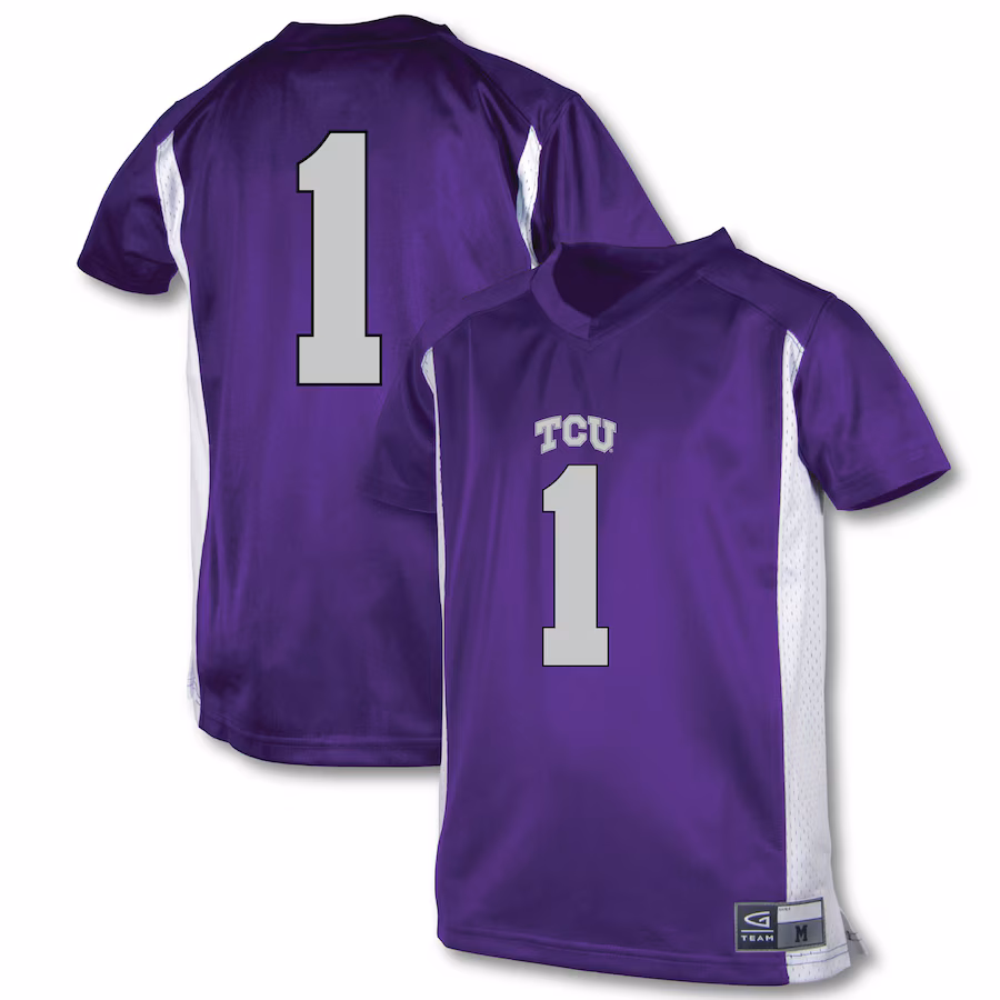 Youth Garb #1 Purple TCU Horned Frogs Football Jersey