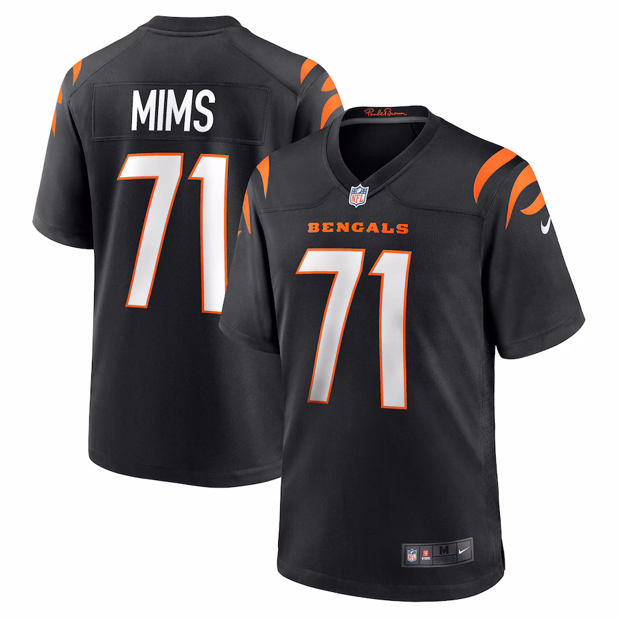 Men's Cincinnati Bengals Amarius Mims Nike Black Player Game Jersey