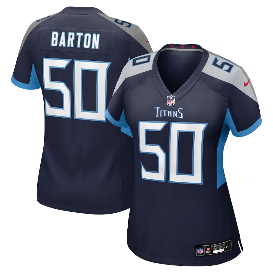 Women's Tennessee Titans Cody Barton Nike Navy Team Game Jersey