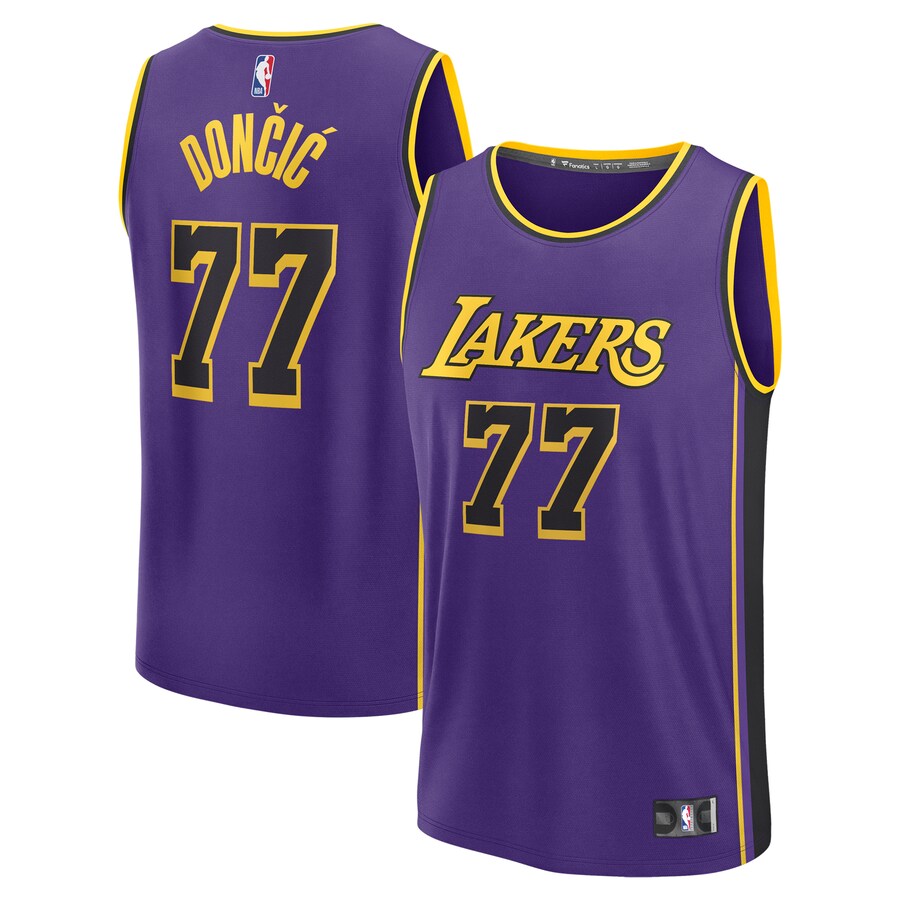 Men's Los Angeles Lakers Luka Don?i? Fanatics Purple Fast Break Player Jersey - Statement Edition