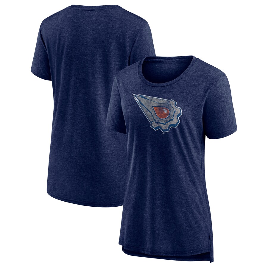 Women's Edmonton Oilers Fanatics Heather Navy Special Edition 2.0 Modern T-Shirt