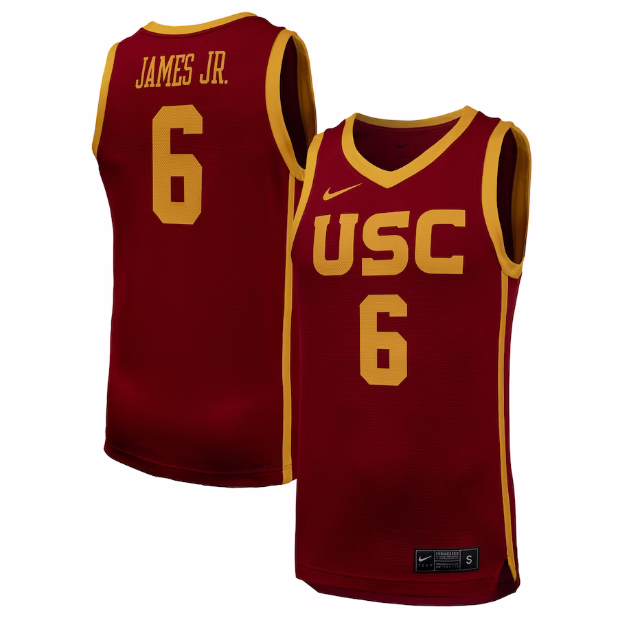 Bronny James?USC Trojans Nike Replica Basketball Jersey - Cardinal