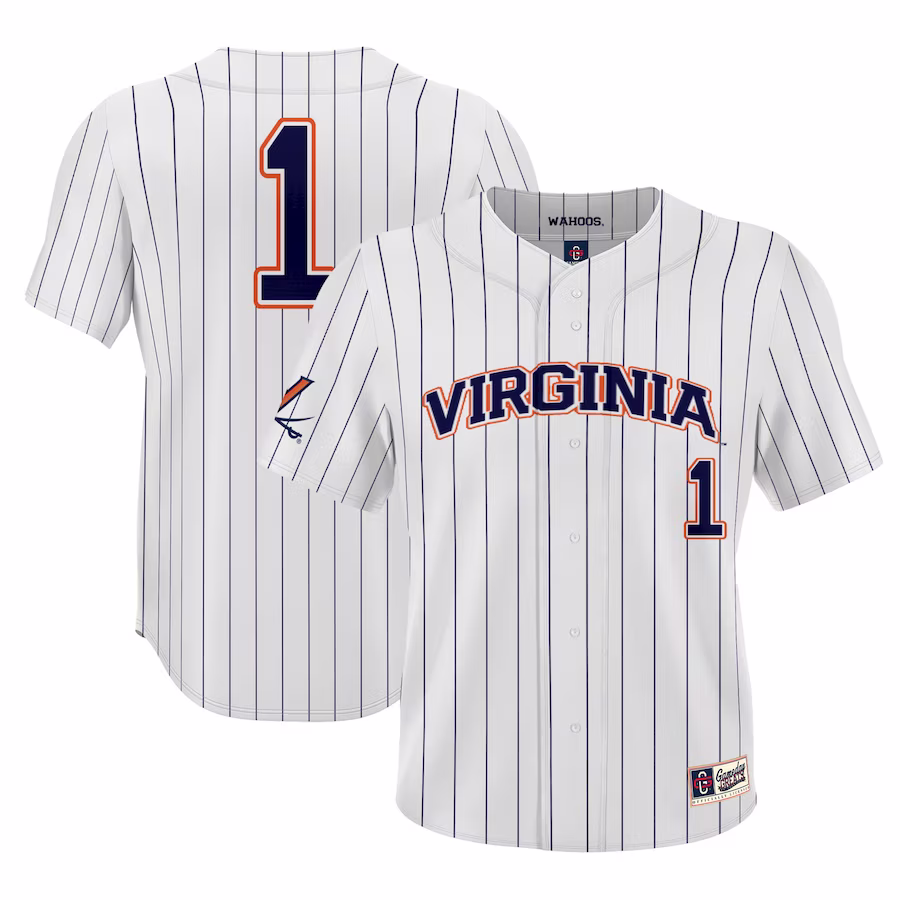 #1 Virginia Cavaliers GameDay Greats Youth Lightweight Baseball Jersey - White