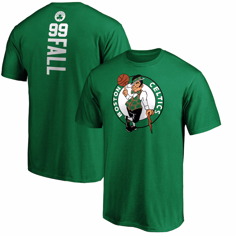 Men's Boston Celtics Tacko Fall Fanatics Kelly Green Playmaker Name & Number T-Shirt