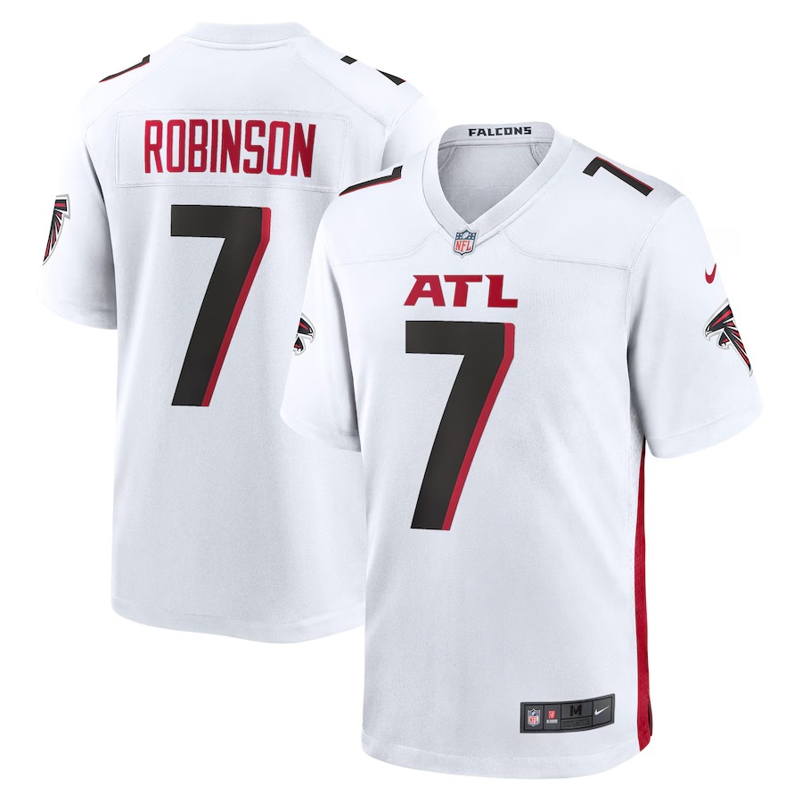 Men's Atlanta Falcons Bijan Robinson Nike White Game Jersey