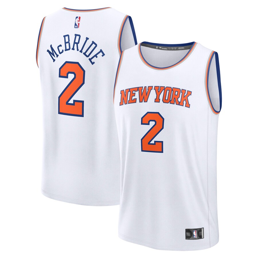 Men's New York Knicks Miles McBride Fanatics White Fast Break Replica Player Jersey - Association Edition