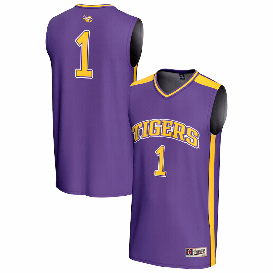 Unisex GameDay Greats #1 Purple LSU Tigers Lightweight Basketball Fashion Jersey