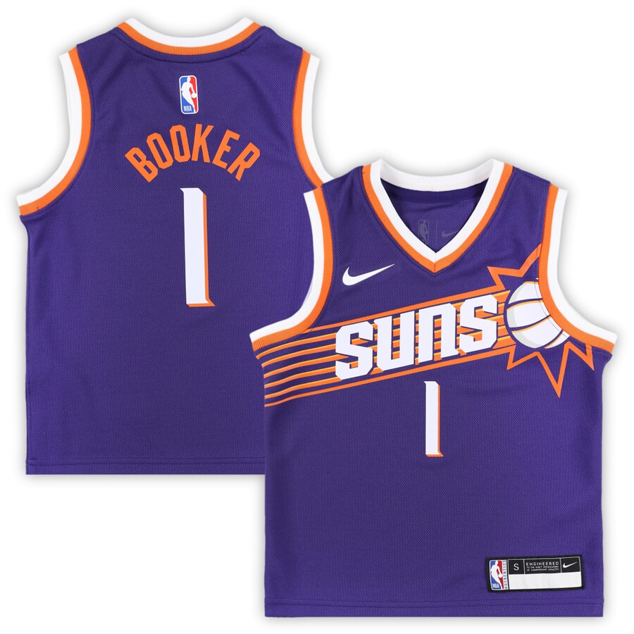 Preschool Phoenix Suns Devin Booker Nike Purple Swingman Player Jersey - Icon Edition