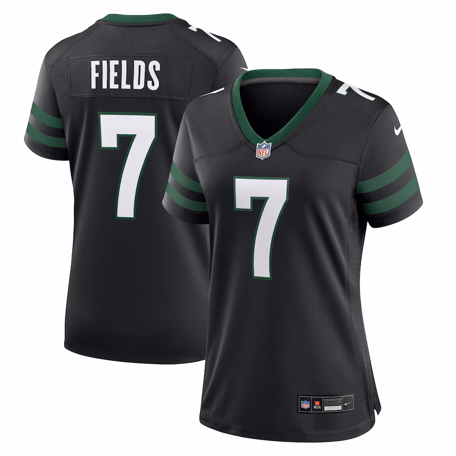 Women's New York Jets Justin Fields Nike Black Alternate Game Jersey