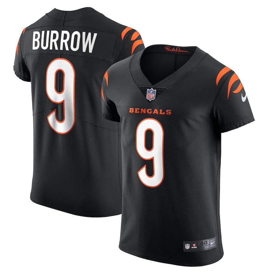 Men's Cincinnati Bengals Joe Burrow Nike Black Vapor Elite Jersey