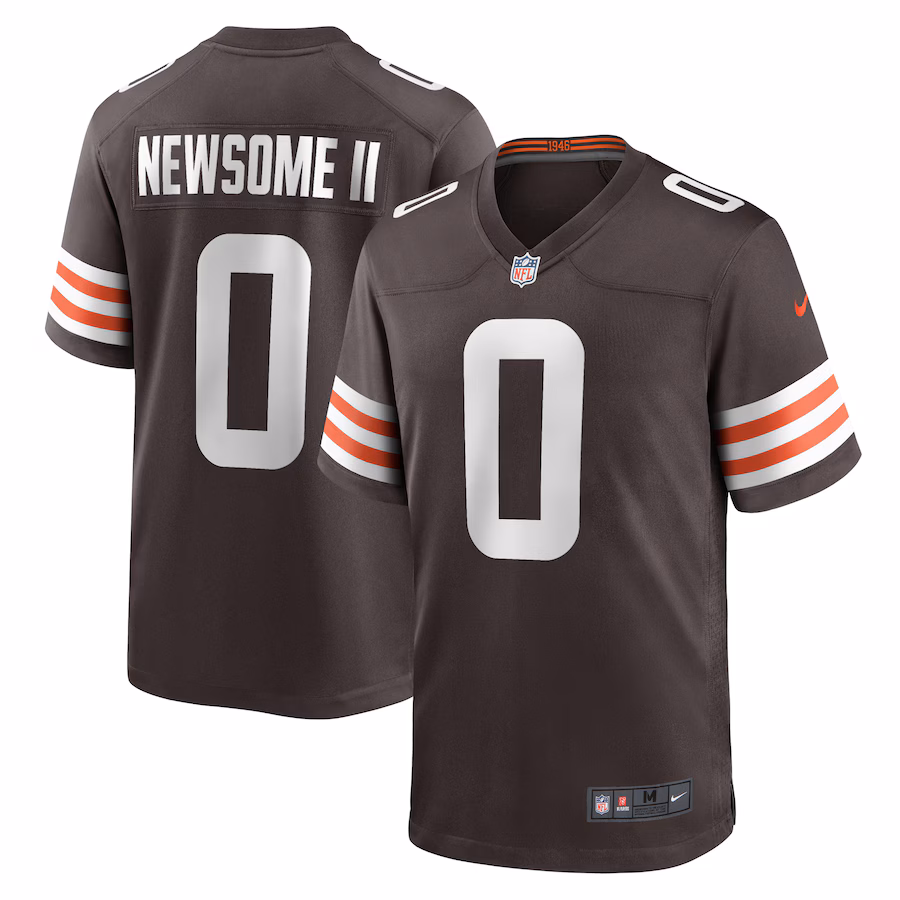 Men's Cleveland Browns Greg Newsome II Nike Brown Team Game Jersey