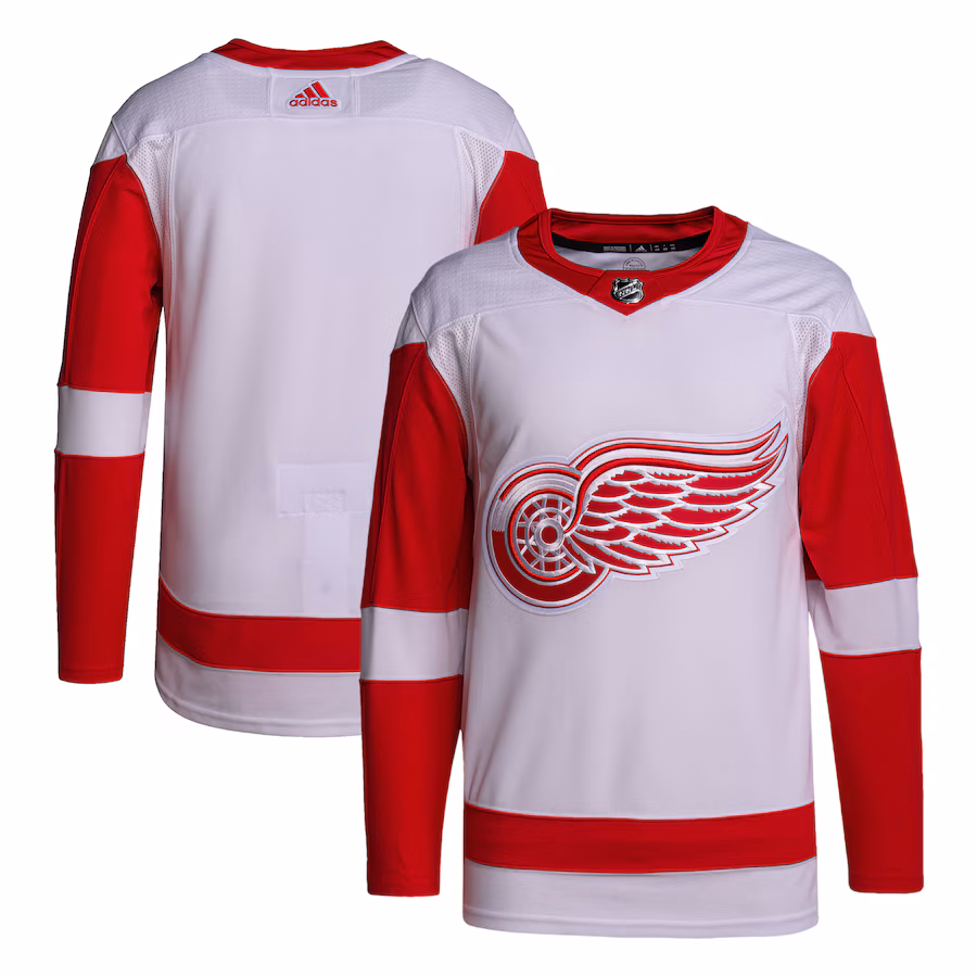 Men's Detroit Red Wings adidas White Away Primegreen Authentic Jersey