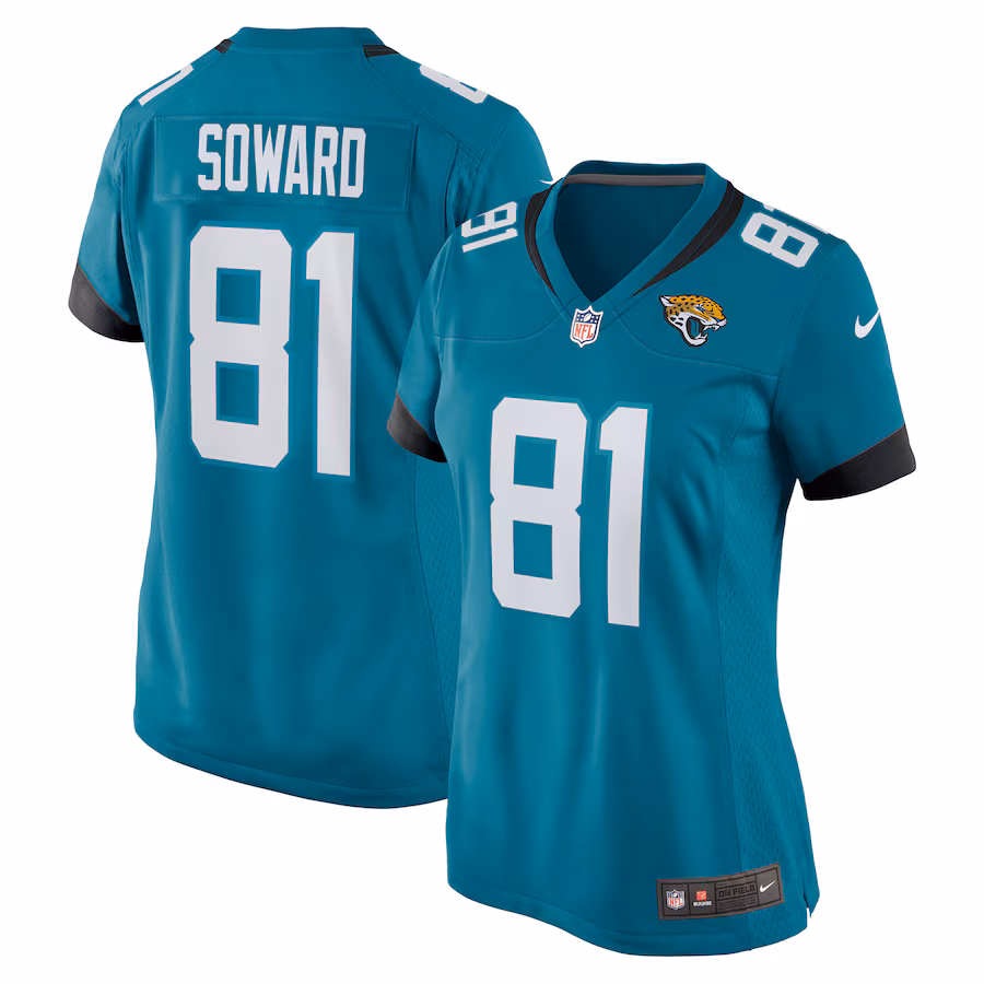 Women's Jacksonville Jaguars R. Jay Soward Nike Teal Retired Player Team Game Jersey