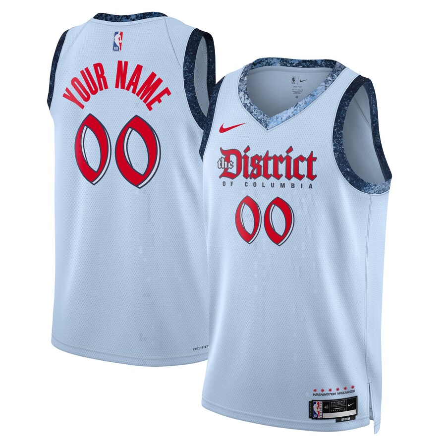 Unisex Washington Wizards Nike Powder Blue 2024/25 Custom Swingman Jersey - City Edition