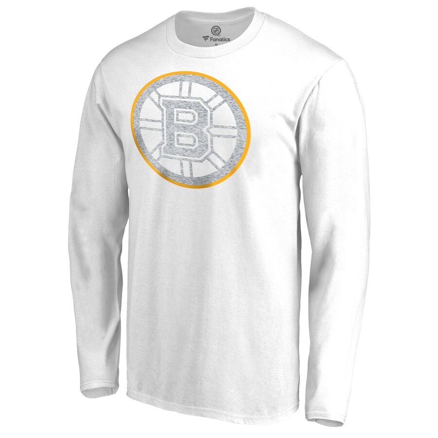 Men's Boston Bruins White White Out Long Sleeve T-Shirt