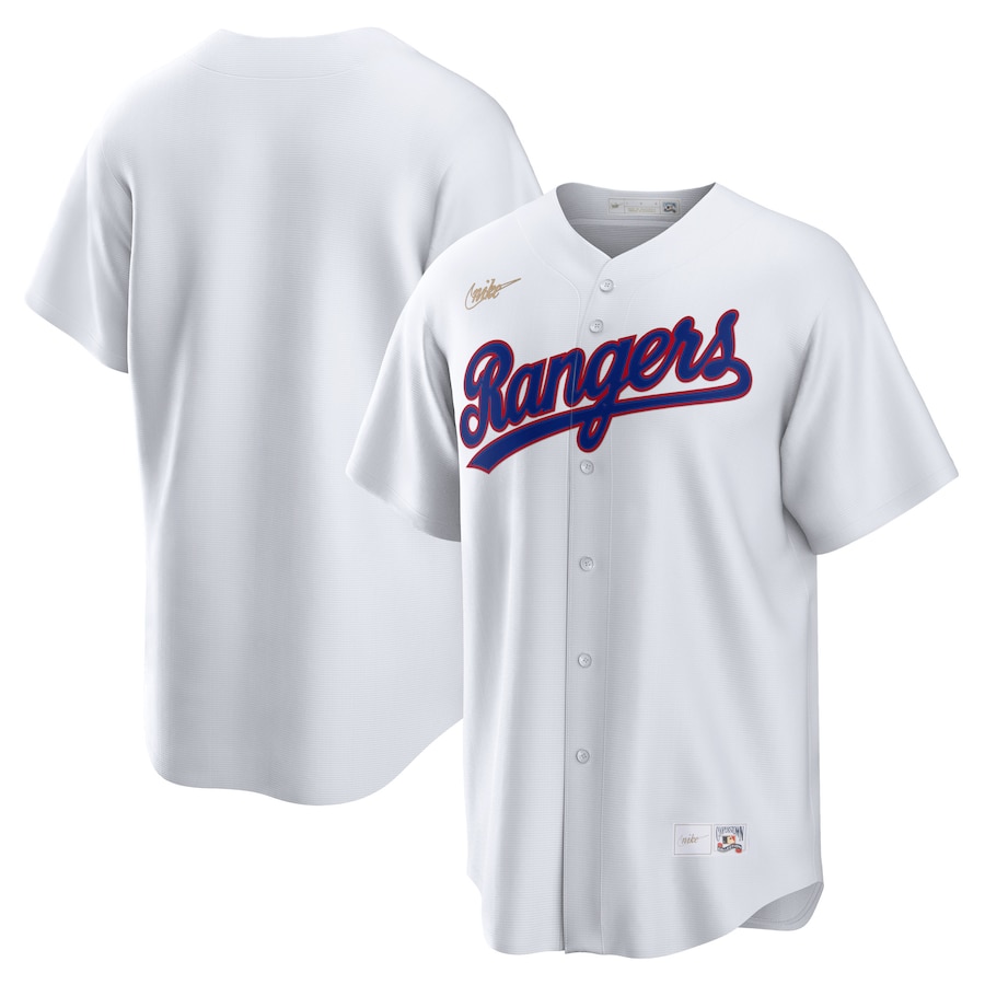 Men's Texas Rangers Nike White Home Cooperstown Collection Team Jersey