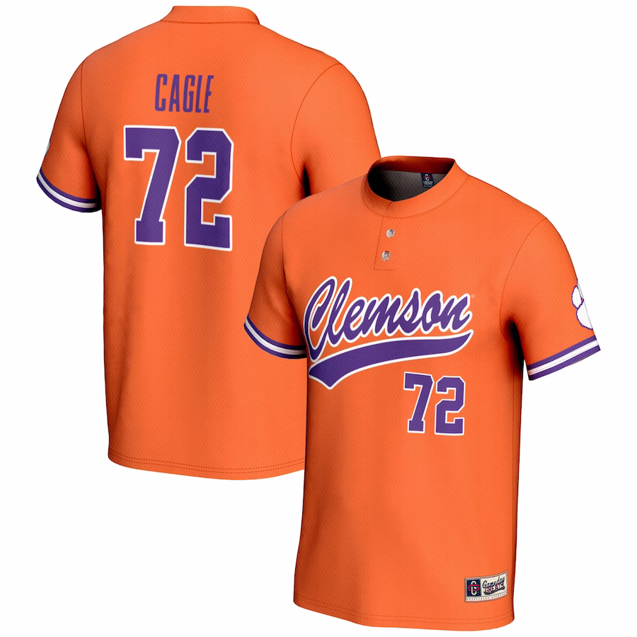 Valerie Cagle Clemson Tigers GameDay Greats Unisex NIL Lightweight Softball Fashion Jersey - Orange