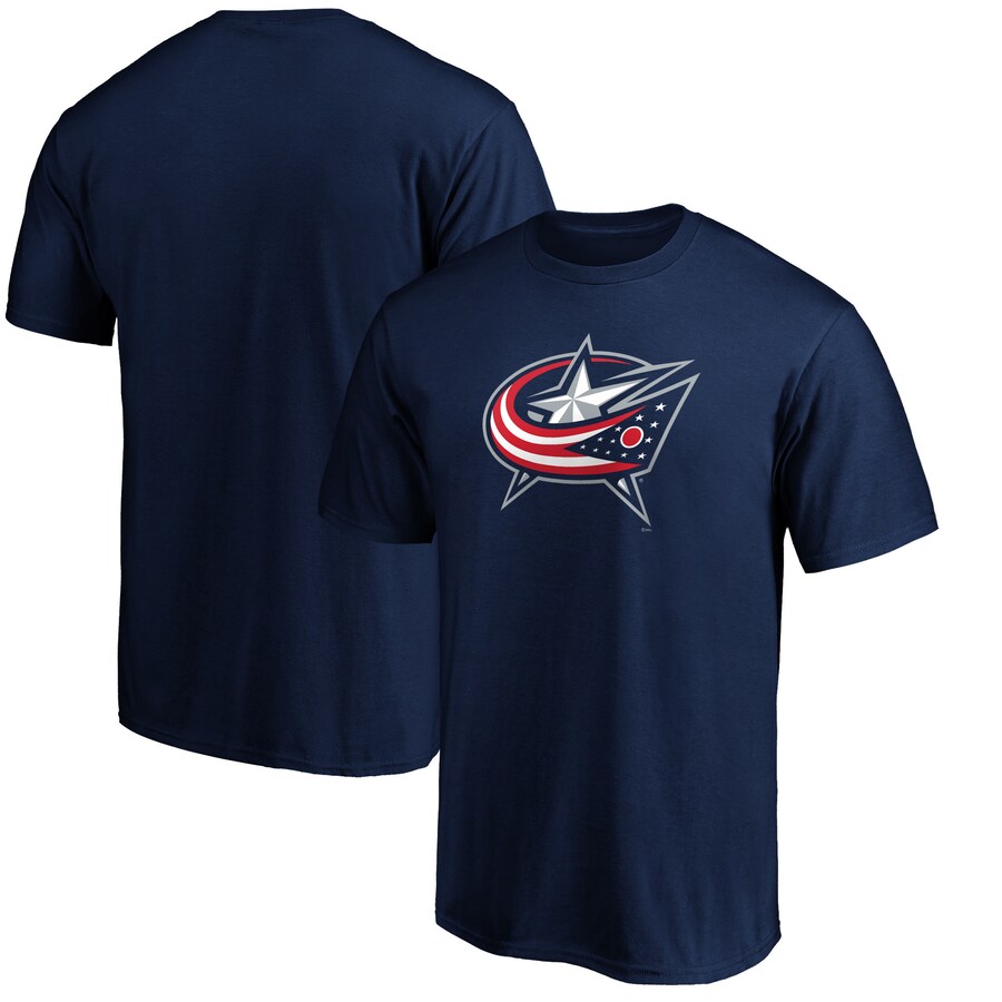 Men's Columbus Blue Jackets Navy Primary Logo T-Shirt