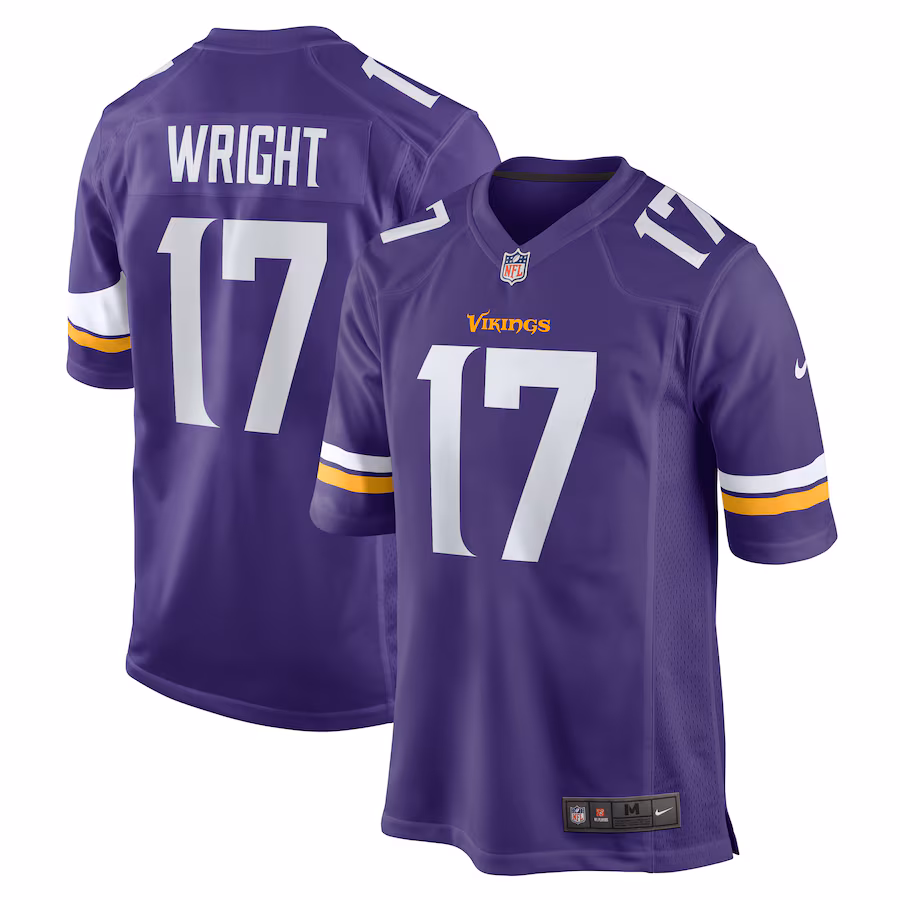 Men's Minnesota Vikings Ryan Wright Nike Purple Game Jersey