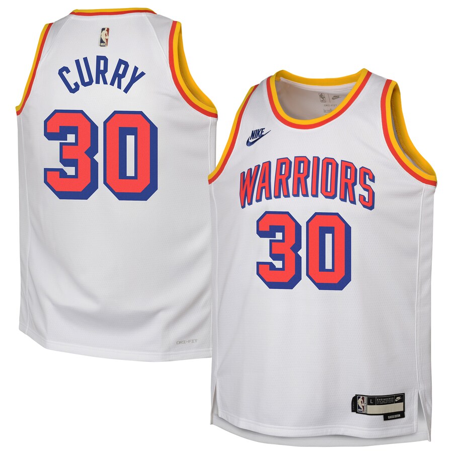Youth Golden State Warriors Stephen Curry Nike White 2024/25 Swingman Jersey - Classic Edition