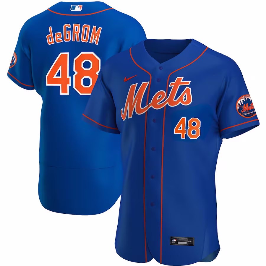 Men's New York Mets Jacob deGrom Nike Royal Alternate Authentic Player Jersey