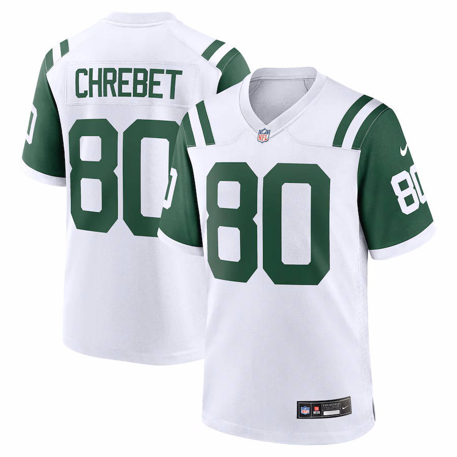 Men's New York Jets Wayne Chrebet Nike White Classic Alternate Retired Player Game Jersey