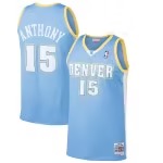 Men's Denver Nuggets Carmelo Anthony Mitchell & Ness Light Blue Hardwood Classics Swingman Jersey
