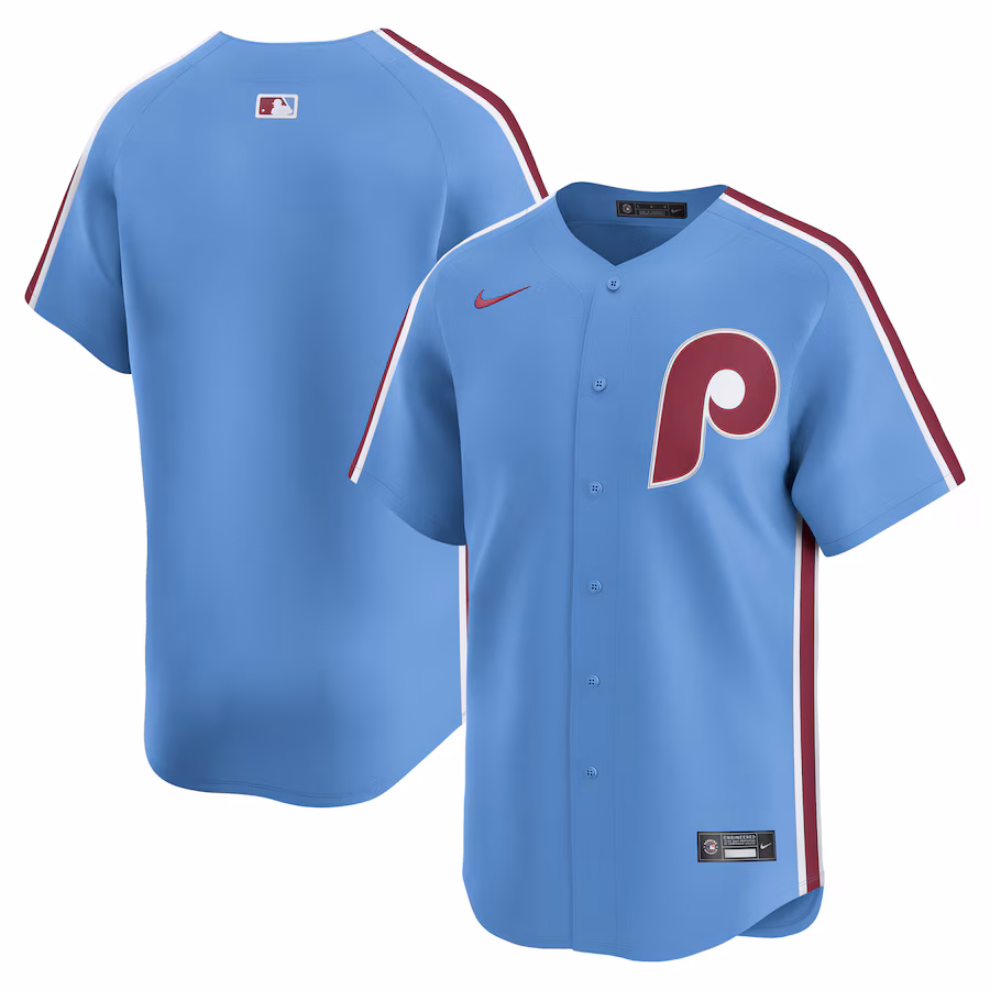 Men's Philadelphia Phillies Nike Light Blue Alternate Limited Jersey