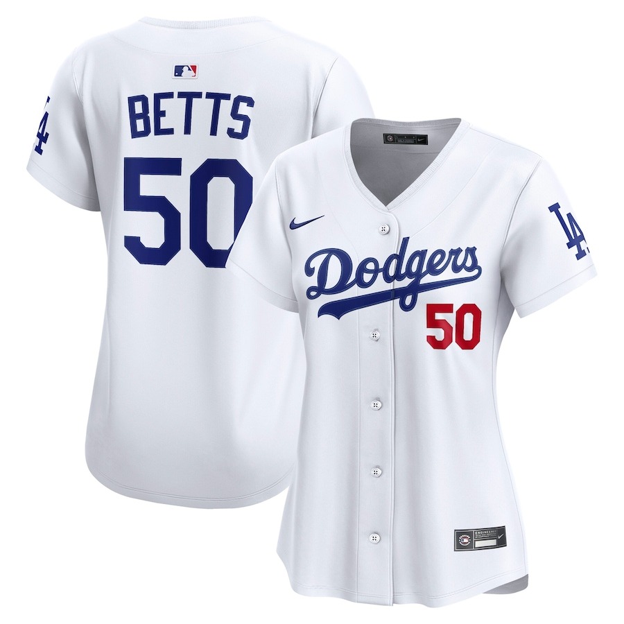 Women's Los Angeles Dodgers Mookie Betts Nike White Home Limited Player Jersey