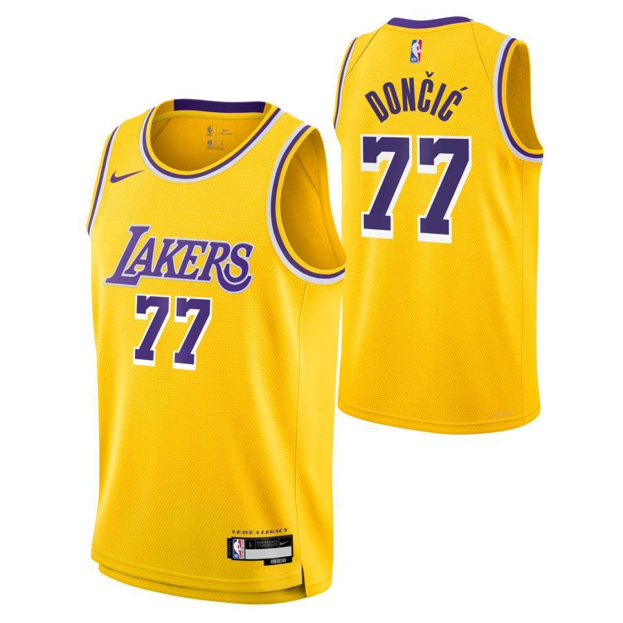Youth Los Angeles Lakers Luka Don?i? Nike Gold Swingman Jersey - Icon Edition