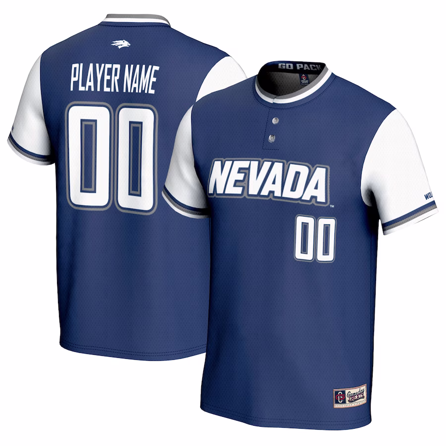 Nevada Wolf Pack GameDay Greats Unisex NIL Pick-A-Player Lightweight Softball Jersey - Navy
